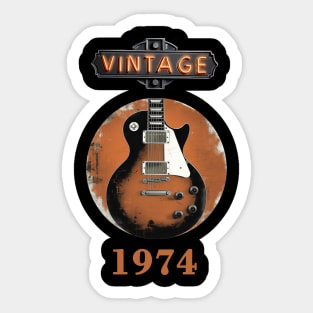 Vintage Guitar 1974 - 50th Birthday Gift Sticker
